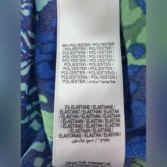 Never Fully Dressed Blue Scarlet Midi Dress Dropped Waist Smocked - Picture 17 of 17